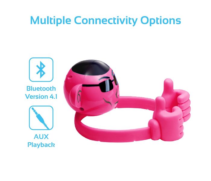 Promate Ape Mini High Definition Wireless Monkey Speaker With Smartphone Stand - Pink - Zoom Image 2