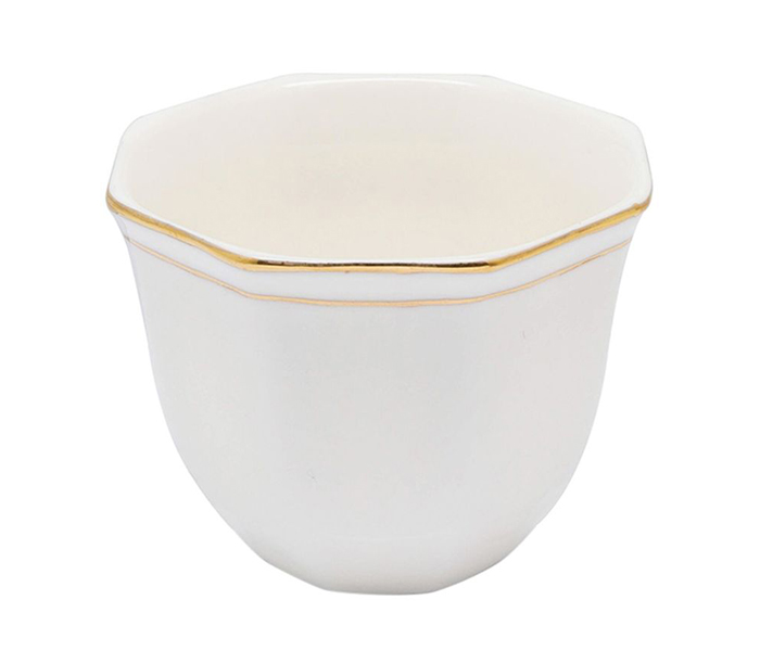 Royalford RF8278 Bone China Cawa Cup Set - 12 Pieces, White - Zoom Image