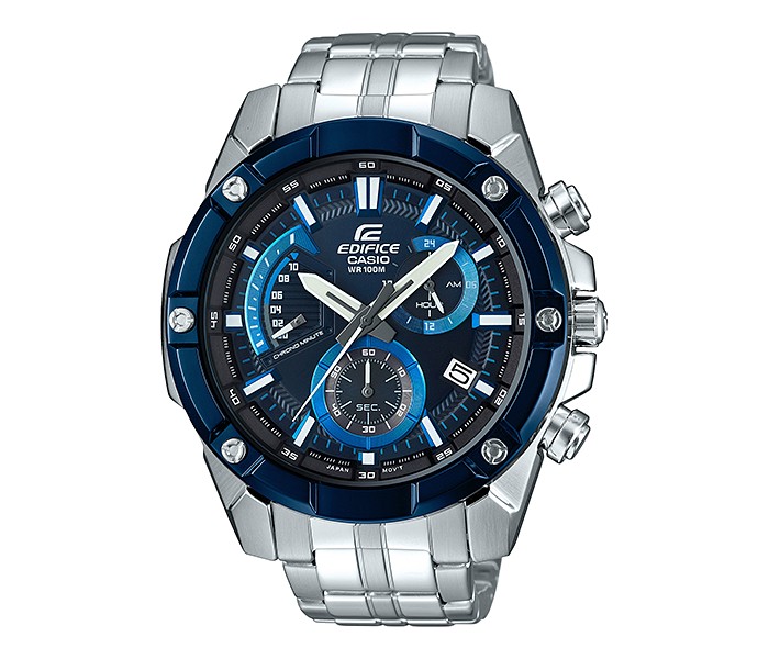 Casio Edifice EFR-559DB-2AVDF Mens Analog Watch Silver and Blue - Zoom Image