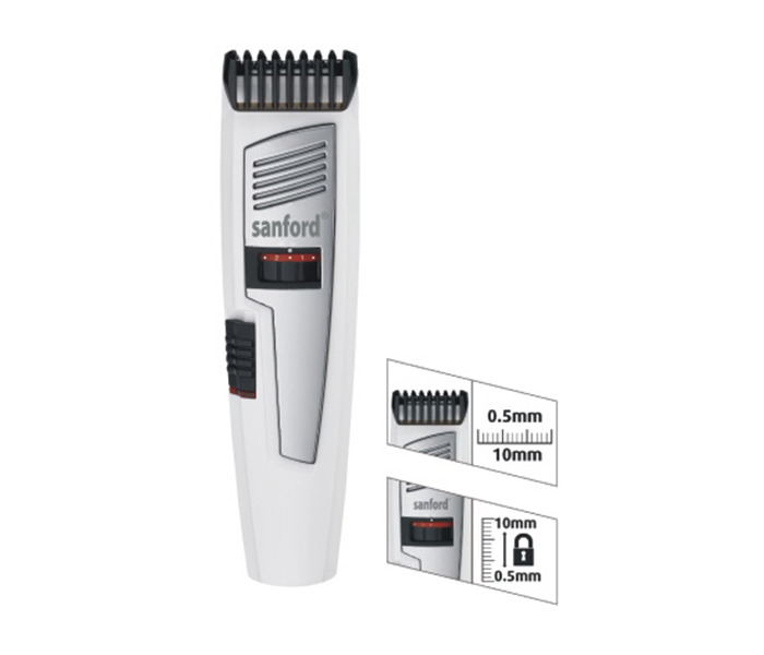 Sanford SF9715HT BS 3 Watts Rechargeable Hair Trimmer - White & Silver - Zoom Image 1