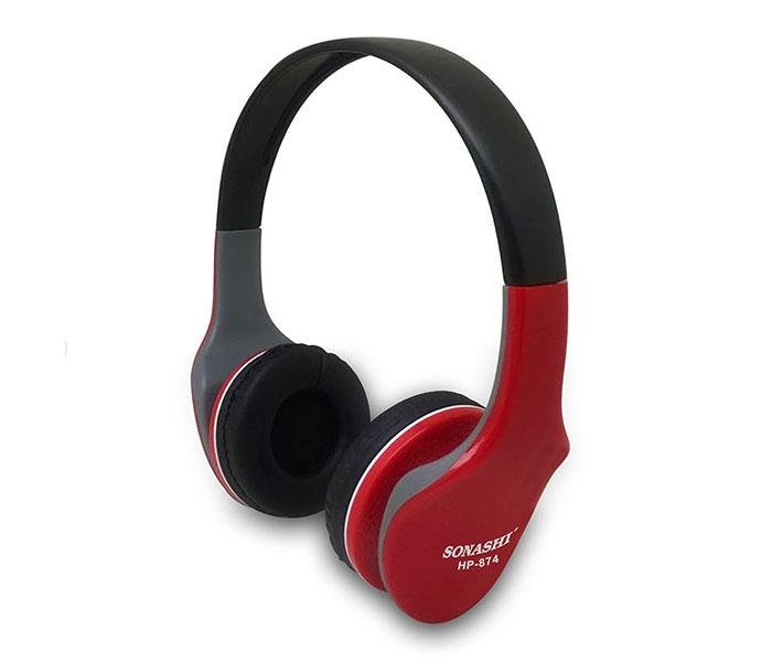 Sonashi HP-874 Wired Headphone - Red - Zoom Image 1