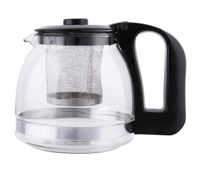 Okko OK23124 5 in 1 Glass Tea Kettle Set Black and Clear - Zoom Image 1