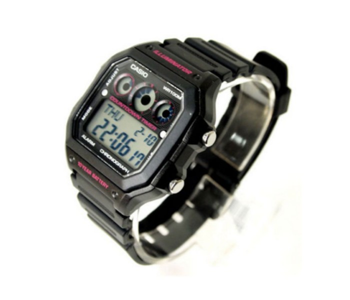 Casio AE-1300WH-1A2DF Mens Casual Digital Watch Black - Zoom Image 1