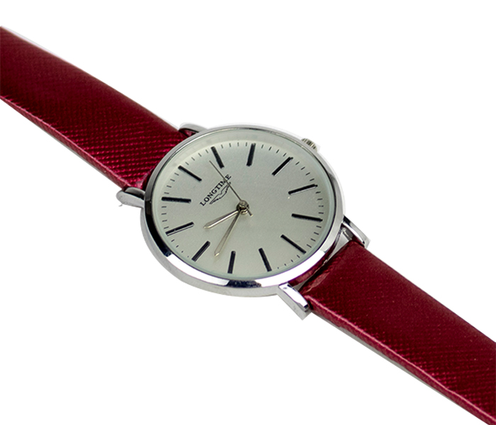 Long Time Strap Watch for Ladies - Red - Zoom Image 1