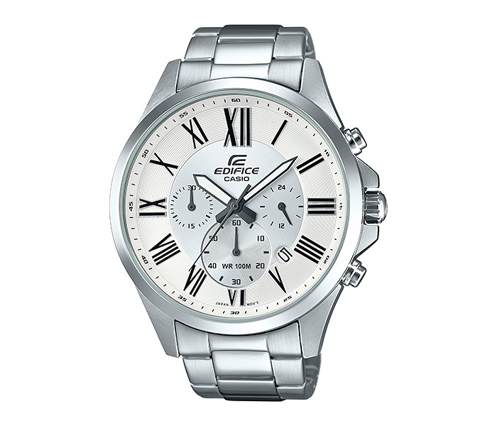 Casio Edifice EFV-500D-7AVUDF Mens Analog Watch Silver and White - Zoom Image