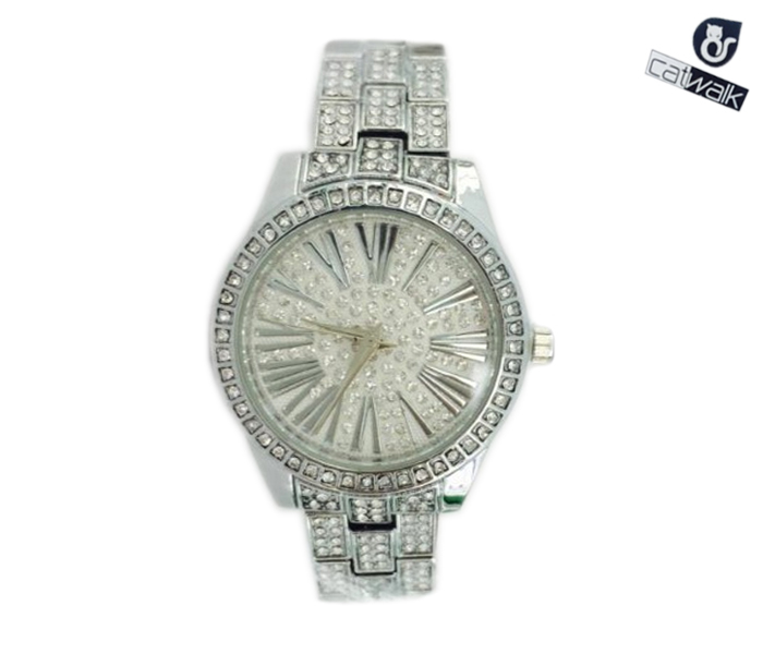 Catwalk CW-197 Genuine quality Fashionable Cz Watch For Women Silver - Zoom Image