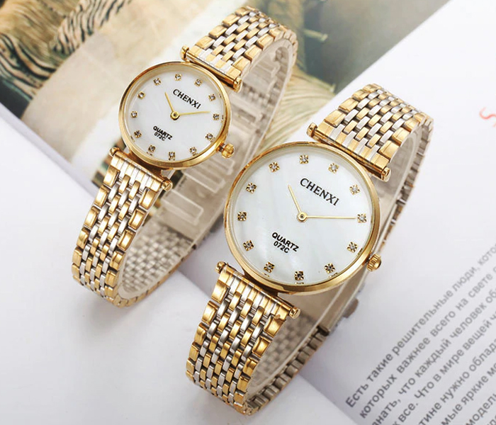 Chenxi Business Style Couple Watches - White - Zoom Image