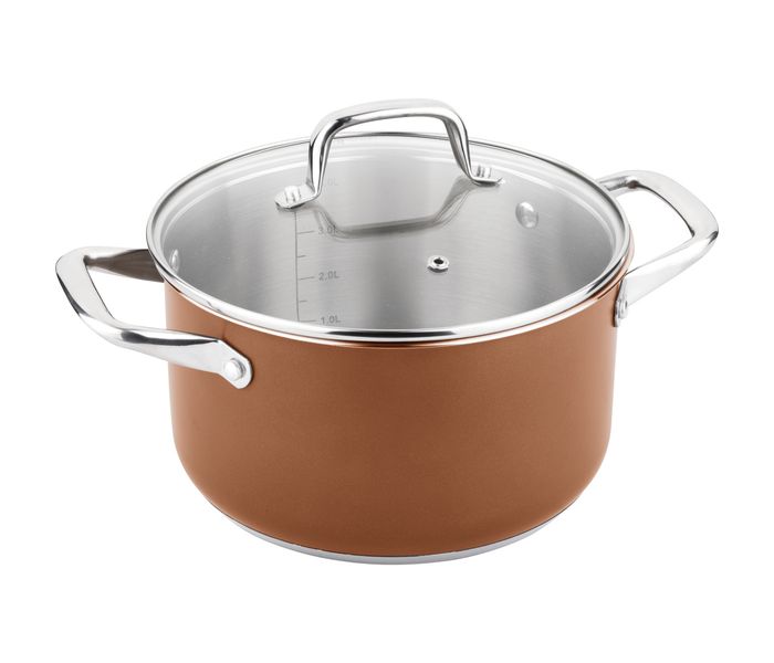 Lamart LT1041 Joli 4.7L Casserole with Glass Lid, Brown - Zoom Image