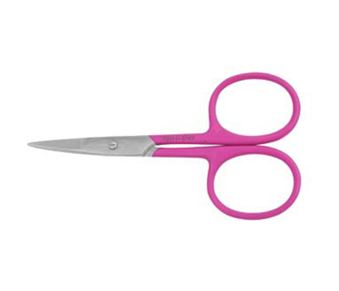 Tips & Toes TT-208Pink Stainless Steel Nail and Cuticle Curved Scissors - Stainless Steel, Pink - Zoom Image 1