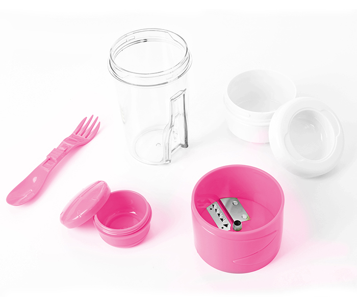 Honnor MLY-680 Manual Spiral Salad Chopper Sour Cream Pot - Pink - Zoom Image 2