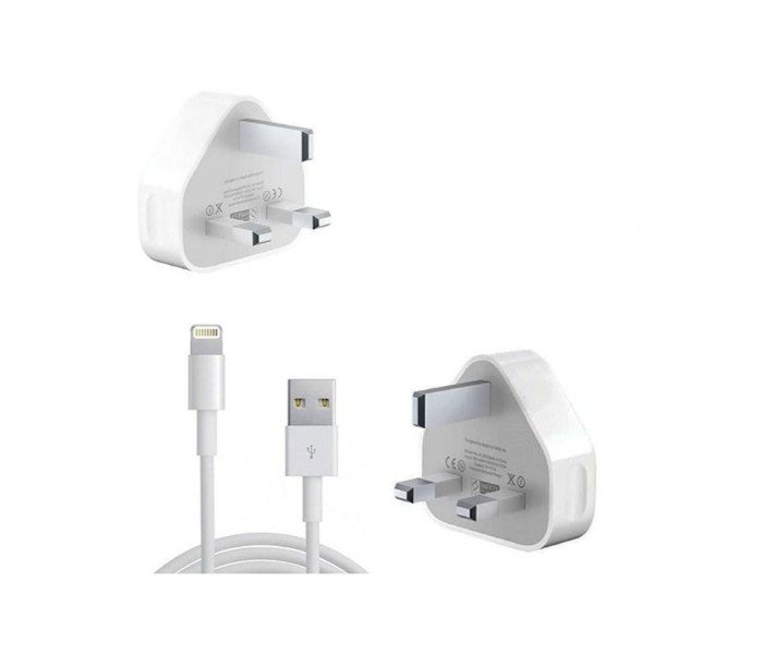 5V Home Fast Charger For Apple Devices with Lightning USB Data Cable LUD52 White - Zoom Image 3