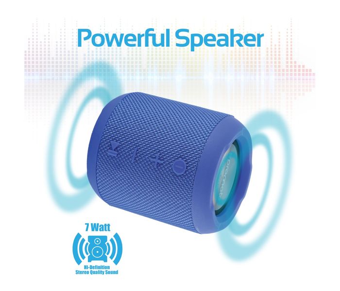 Promate Bomba Portable Wireless Speaker with Handsfree for Outdoor & Indoor - Blue - Zoom Image 2