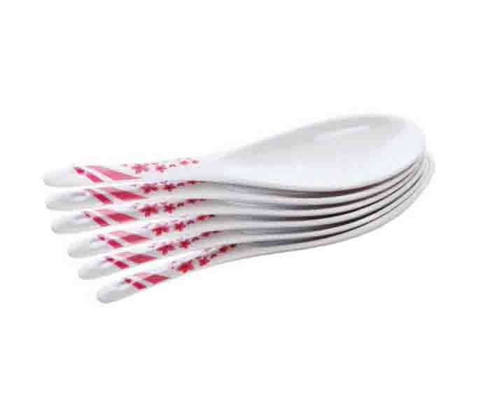 Flamingo FL9111CMW Melamine Ware Small Rice Spoon- 6 Pieces Combo - Zoom Image