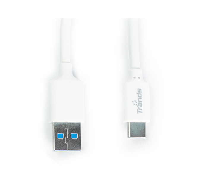 Trands TR-CA5143 1 Meter Type C to USB 3.0 Data Cable - White - Zoom Image 1