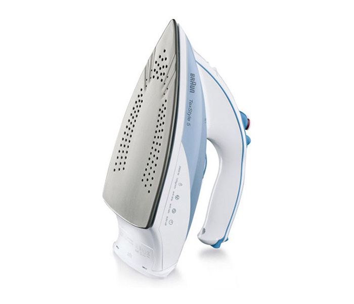 Braun TS-525 2000W TexStyle 5 Steam Iron, White & Blue - Zoom Image 1