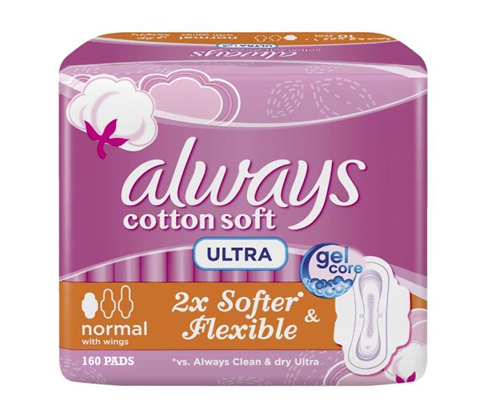 Always Normal Sanitary Pads with Ultra Cotton Soft - 160 Pads - Zoom Image