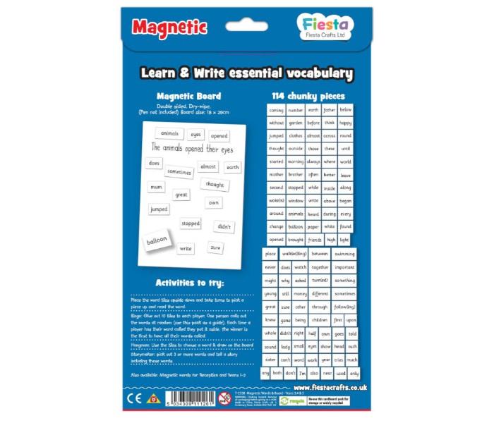 Fiesta Crafts T-2538 Magnetic Words & board for Years 3,4 & 5 - Zoom Image 2