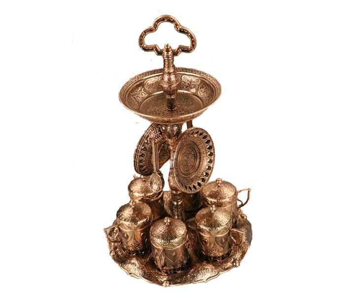 Royalford RF8358 Antique Copper Tea Set - 25 Pieces - Zoom Image