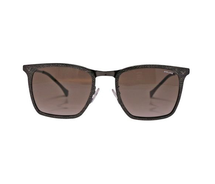 Police SPL154 0AG5 Wayfarer Black Effect Fabric Pattern Frame & Brown Gradient Mirrored Sunglasses for Men - Zoom Image 3