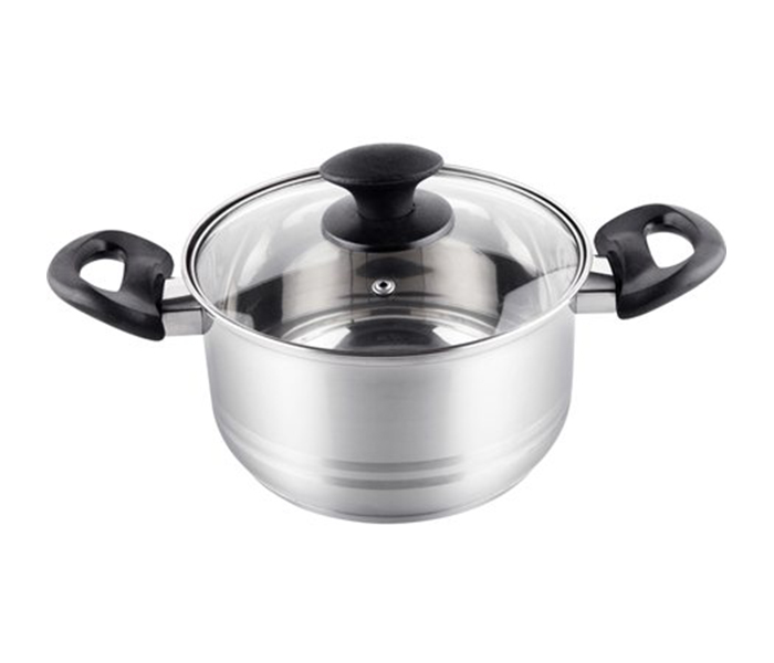 Lamart LTB1810 Leger 2.7L Casserole with Glass Lid, Silver - Zoom Image