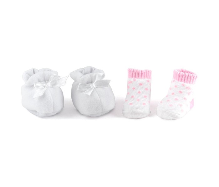 Dolls World 8710 46cm Shoes and Socks Set 2 Pcs White and Pink - Zoom Image 2