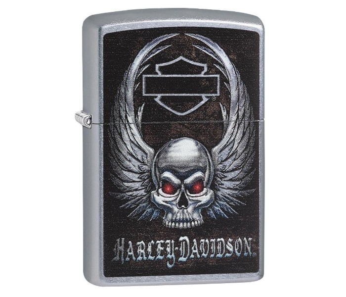 Zippo 29558 Harley Davidson Skull Lighter Black and Silver - Zoom Image 4