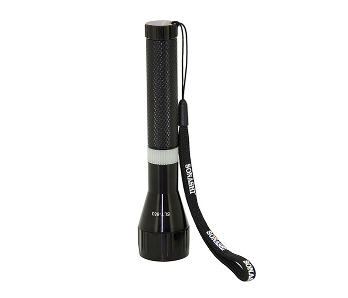 Sonashi SLT-683 3W Rechargeable LED Torch with Unbreakeable Glass - Black - Zoom Image 2