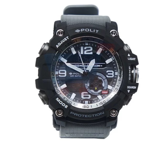 Polit P1100 Sports Analog and Digital Watch Grey - Zoom Image 3