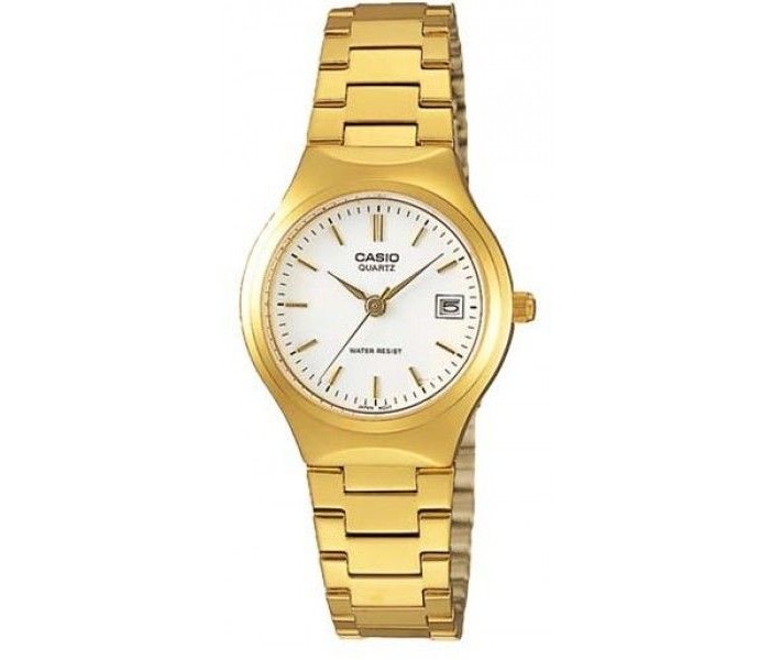 Casio LTP-1170N-7ARDF (CN) Womens Analog Watch Gold and White - Zoom Image