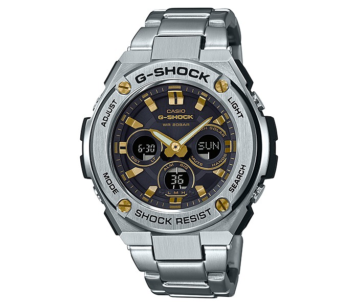 Casio G Shock GSTS310D-1A9DR Mens Analog and Digital Watch Black and Silver - Zoom Image