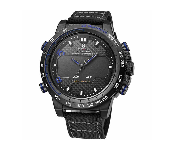 Weide WH-6102LB Analog and LED Digital Watch Black and Blue - Zoom Image 2