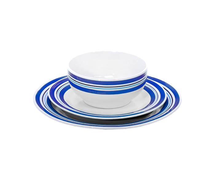 Royalford RFU9108 12 Pieces Porcelain Dinner Set - Blue & White - Zoom Image 1