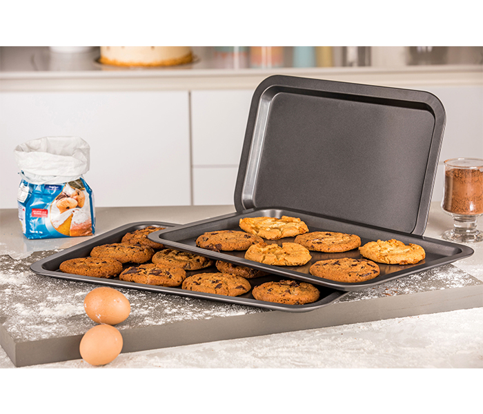 Royalford RF7044 3 Pieces Aluminium Cookie Set - Black - Zoom Image 2