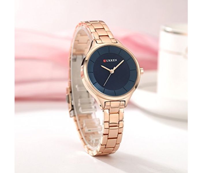 Curren 9015 Casual Fashion Watches For Women Gold And Blue - Zoom Image 1