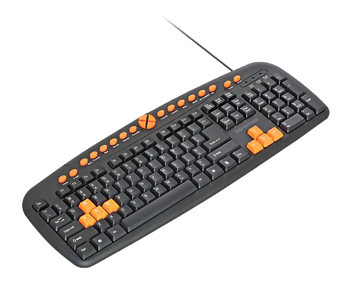 Promate EASYKEY-2 Sleek Ergonomic Multimedia Keyboard - Black - Zoom Image 6