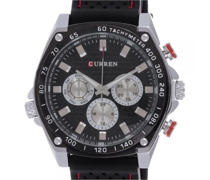 Curren 8146 Rubber Strap Band Quartz Watch For Men - Zoom Image 2