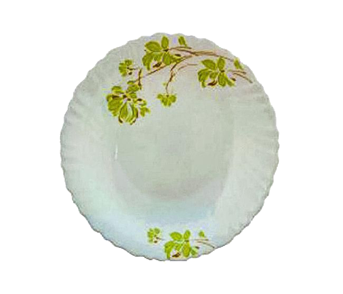 Royalford RF4907 7.5-inch Opal Ware Spin Deep Plate - White - Zoom Image