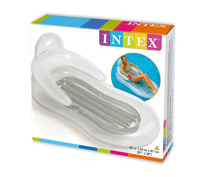 Intex ZX-58857 Inflatable Floating Comfort Lounge - Clear - Zoom Image 1