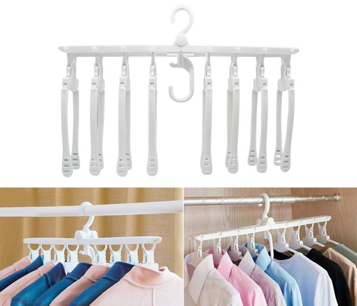 MFH-123 Multi Functional Cloths Magic Coat Hanger White - Zoom Image 3