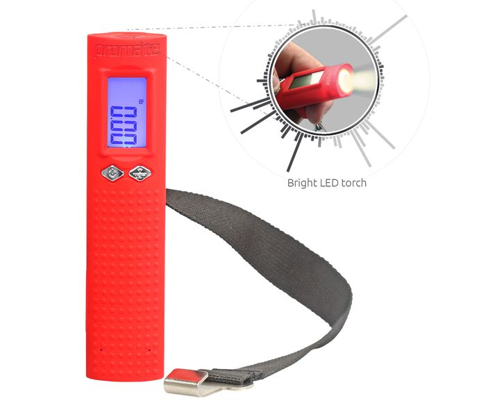 Promate Powerscale Multi-Function 3-in-1 Digital Luggage Scale, Red - Zoom Image 2