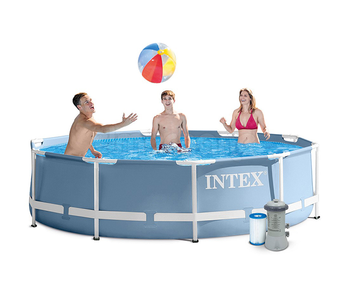 Intex ZX-28702 305 x 76CM Prism Frame Round Swimming Pool Set with Filter Pump - Zoom Image 2