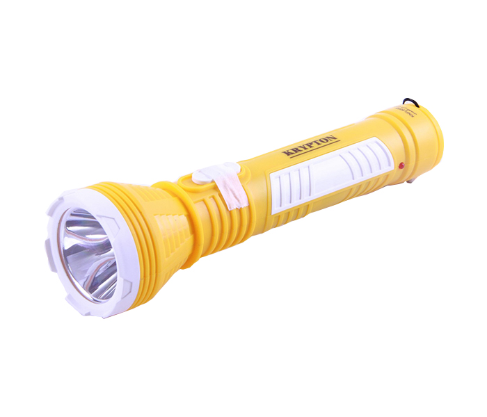 Krypton KNFL5058 Rechargeable LED Plastic Flash Light - Yellow - Zoom Image