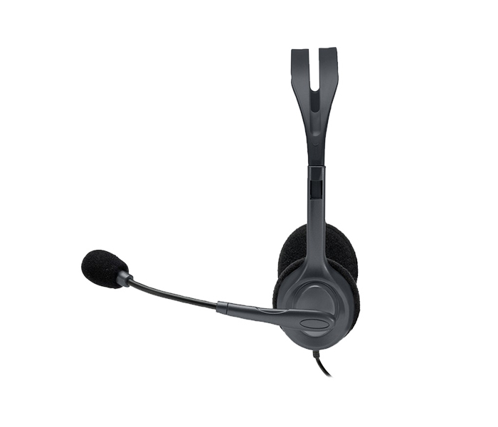 Logitech 981-000593 H111 Single Jack Stereo Headset - Black - Zoom Image 1