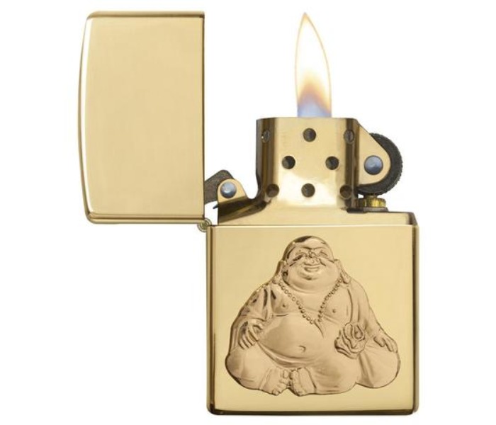 Zippo 29626 254B Laughing Buddha Emblem Lighter Gold - Zoom Image 1