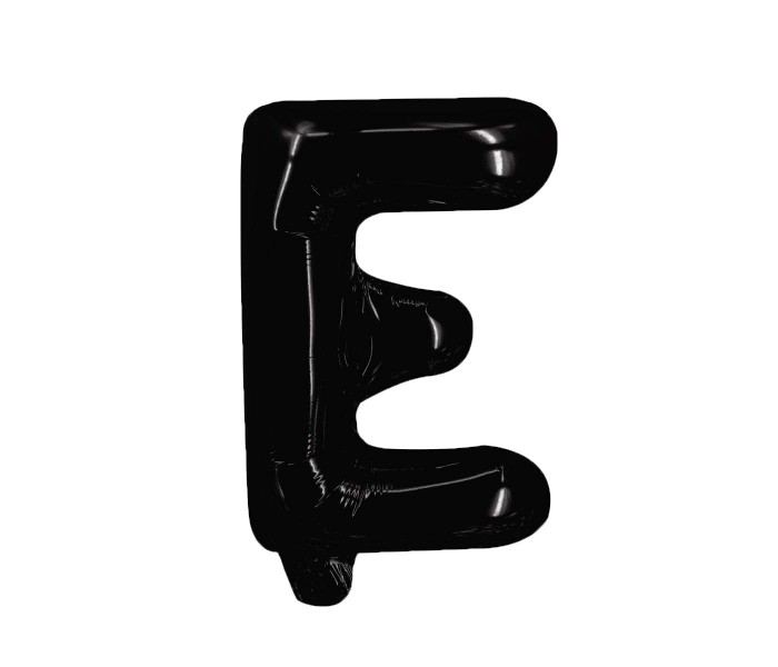 Party Time E-BK-803379 Letter E 16 Inch Foil Balloon Black - Zoom Image