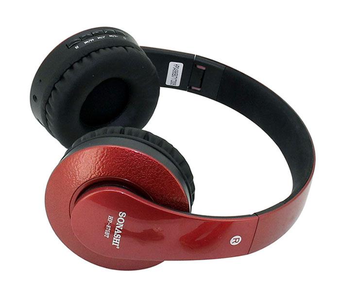 Sonashi HP-875BT Wireless Bluetooth Headphone - Maroon - Zoom Image 6