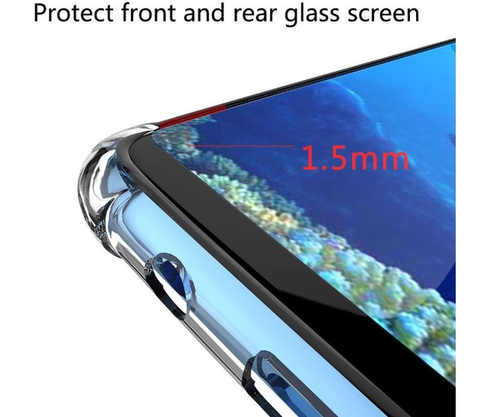 ABS Crystal Clear Reinforced Corners Shock Absorption Protection TPU Case for Samsung S8 Plus ACPS8 Transparent - Zoom Image 6