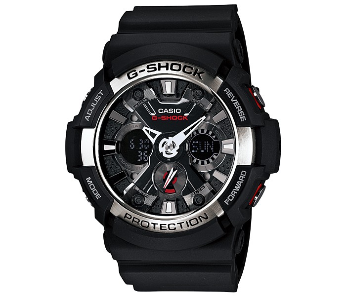 Casio G Shock GA-200-1ADR Mens Analog and Digital Watch Black - Zoom Image