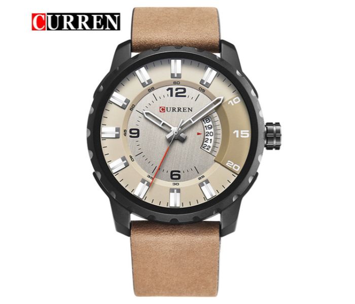 Curren 8245 Casual Quartz Watch For Men Brown and Grey - Zoom Image 2