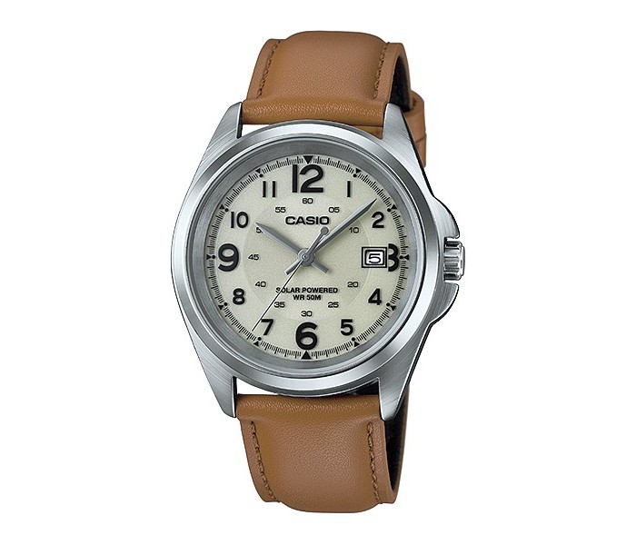 Casio MTP-S101L-9BVDF Mens Analog Watch Brown and Beige - Zoom Image